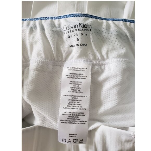 BNWOT Calvin Klein white pleated skort tennis skirt w shorts underneath SMALL - Picture 13 of 15